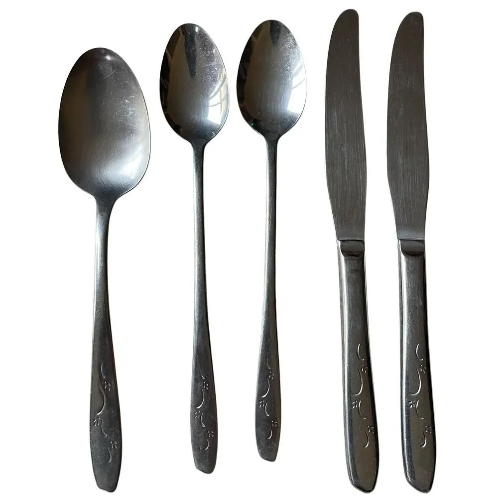 12 pc Silco‎ MARDI GRAS Stainless International Silver MCM Knives Spoons Forks